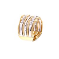 Vicenza - Piazzetta Palladio 2 - Anello Marco Bicego Donna Marrakech Onde in Oro giallo Diamante 0.16 Ct AG350-B - AG350-B